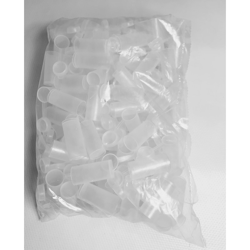 Tubetto plastica per conservare aghi depilazione (100 pz)